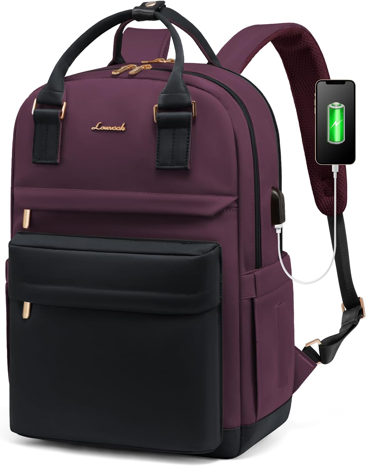LOVEVOOK Laptop Backpack for Women with USB Port and Style