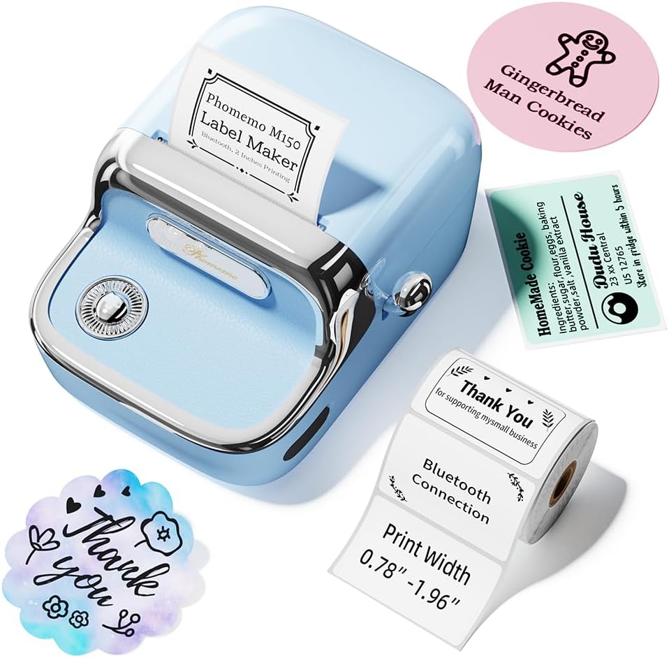 Phomemo M150 Bluetooth Label Printer - Print Anywhere!