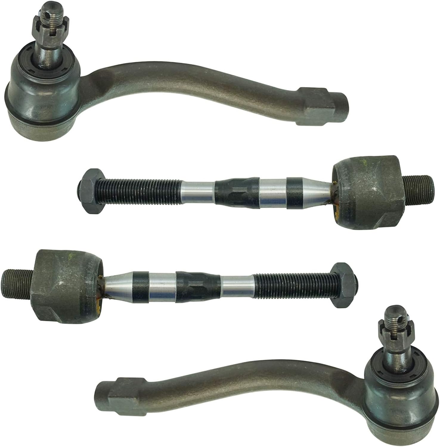 TRQ Front Inner and Outer Tie Rod Set for INFINITI M35 M45
