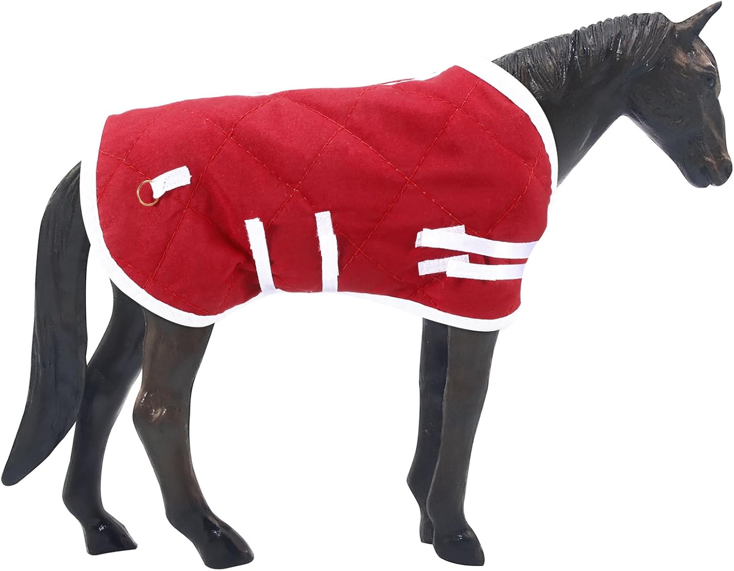 Yeyeplum Red Horse Blanket, Soft 1:9 Scale - Cozy Christmas Style