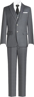 Boys' Formal Slim Fit Suit Set - Complete Adjustable Waist Ensemble as