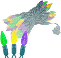 Mardi Gras LED String Lights 24FT 70 Light Purple Green Yellow