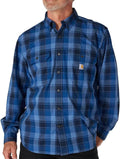 Carhartt Men's Loose Fit Midweight Chambray Plaid Shirt (Style H19Y)