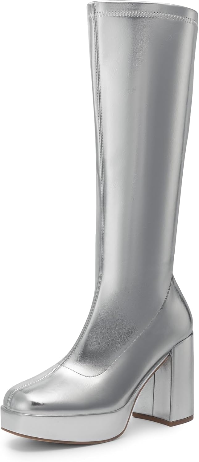 DREAM PAIRS Women's Platform Knee High Boots for Stylish Comfort