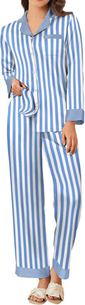 Ekouaer Silk Pajamas for Women Long Sleeve Satin Set - Silky