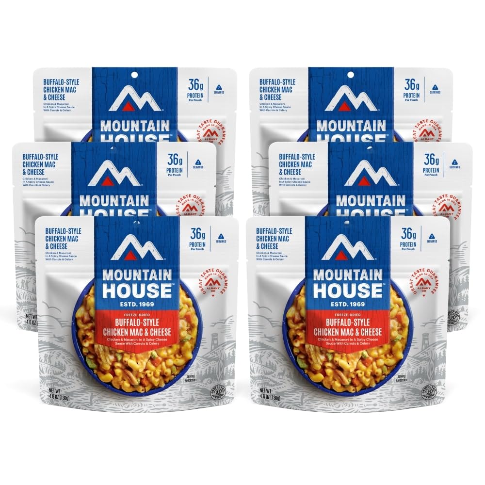 Mountain House Buffalo-Style Chicken Mac & Cheese for Camping