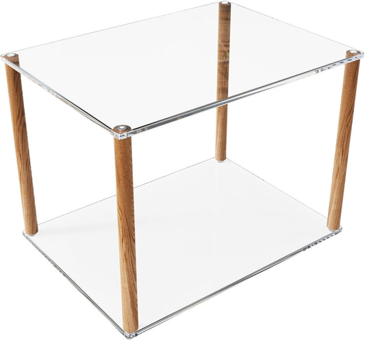 CRYSFLOA Acrylic Printer Stand - Efficient 2 Tier Storage