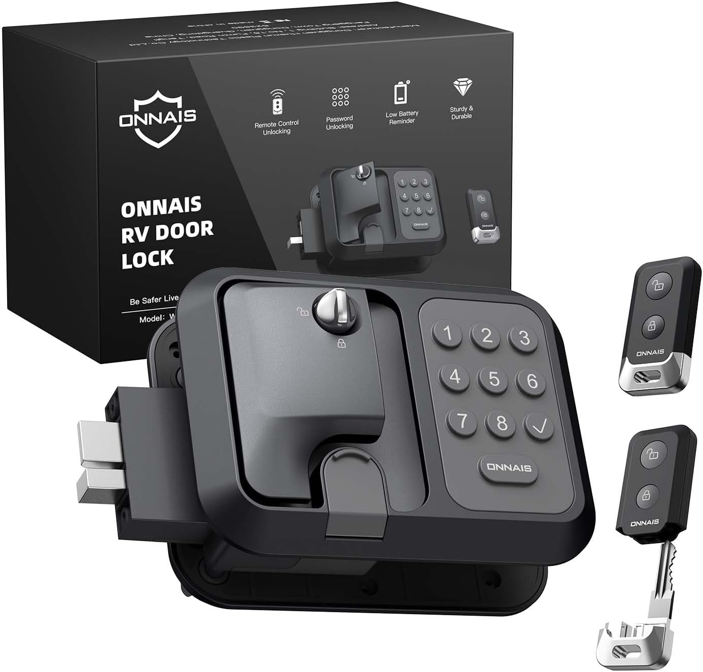 ONNAIS Full Metal RV Keyless Entry Door Lock for Ultimate Security