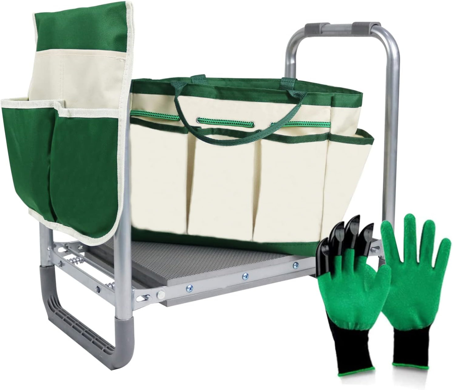 BDL Garden Kneeler Seat - Durable Foldable Stool with Tool Bag