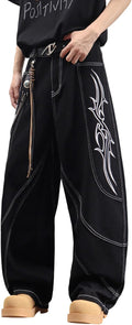 Men's Hip-hop Embroidered Baggy Jeans for Ultimate Comfort