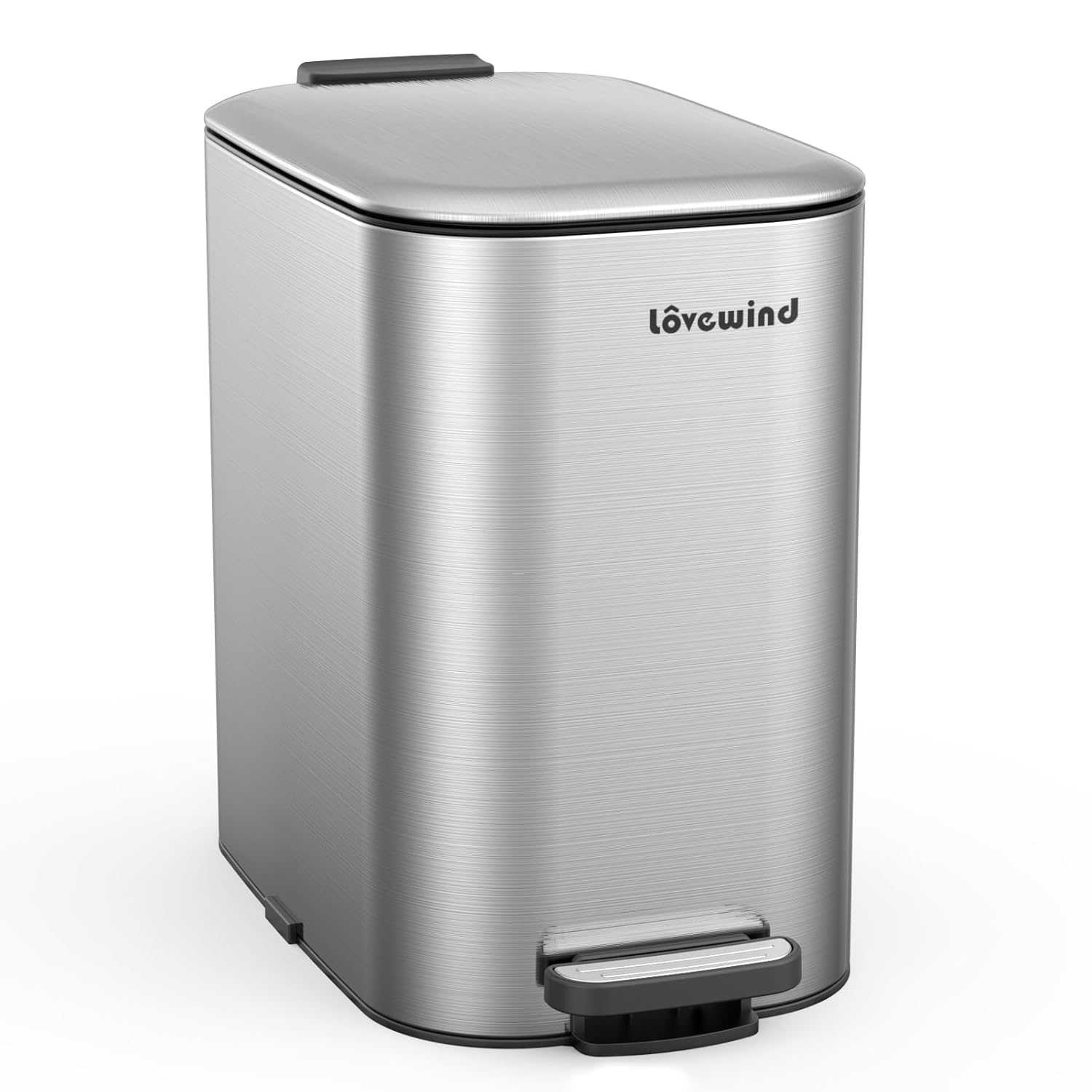 Lovewind 5.2 Gallon Stainless Steel Trash Can with Lid for Home