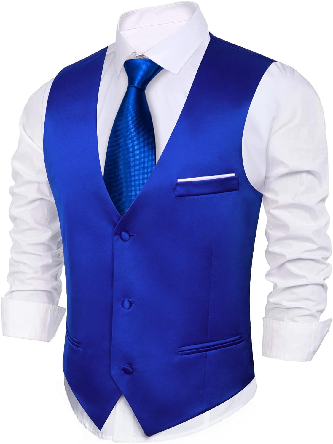 Barry.Wang Men's Business Vest for Weddings and Formal Events