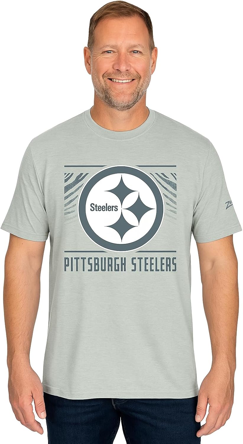 Zubaz NFL Men's Short Sleeve Team Graphic T-Shirt for Fans