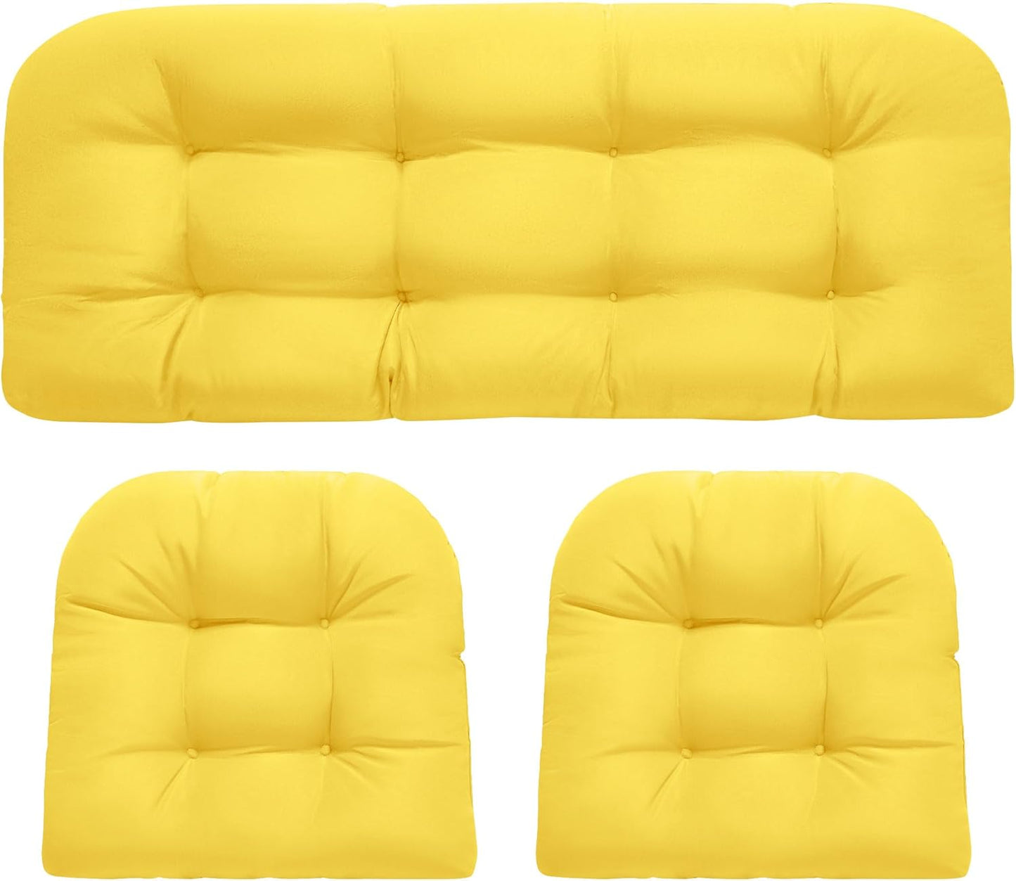 Wicker Chair Cushions for Outdoor Loveseat and U-Shaped Chairs