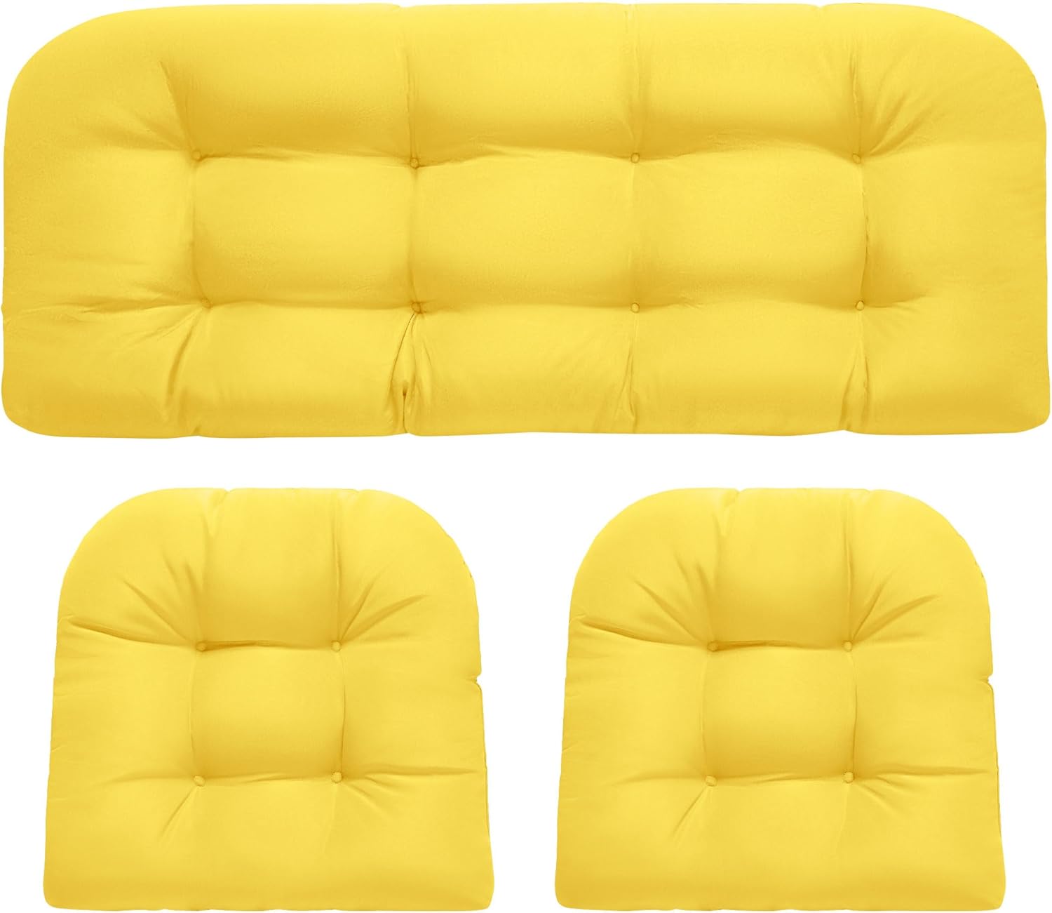 Wicker Chair Cushions for Outdoor Loveseat and U-Shaped Chairs