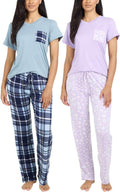 Women's Pajama Set 2 Pack - Comfortable Short or Long (Style 82T1)