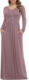 VIISHOW Women's Long Sleeve Loose Plain Maxi Dress - Casual Comfort it