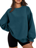 Oversized Womens Crewneck Hoodie Sweatshirt - Fleece Lined Comfort