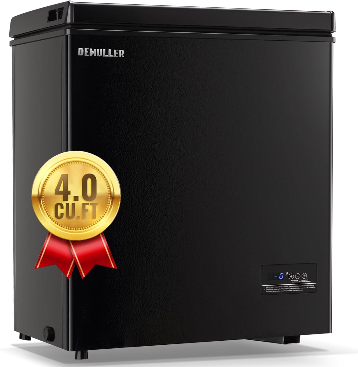 4.0 Cu.Ft Deep Freezer with Electronic Control for Compact Spaces