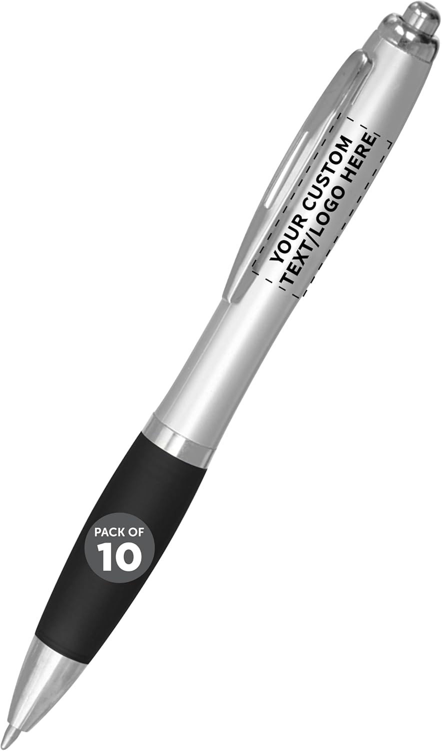 Personalized Ballpoint Pens with Rubber Grip for Custom Writing