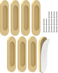 8 Pack Self-Stick Door Handles 4 in Aluminum Alloy - Easy No-Drill