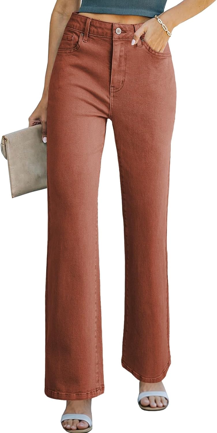 Sidefeel Women's High Waisted Wide Leg Jeans for Casual Style