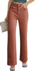Sidefeel Women's Wide Leg Jeans Casual High Waisted Medium Blue