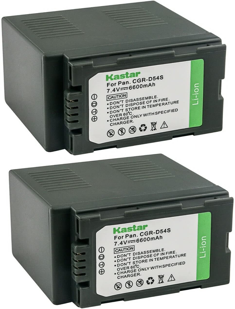 Kastar 2-Pack CGR-D54 Battery Replacement for Panasonic Cameras