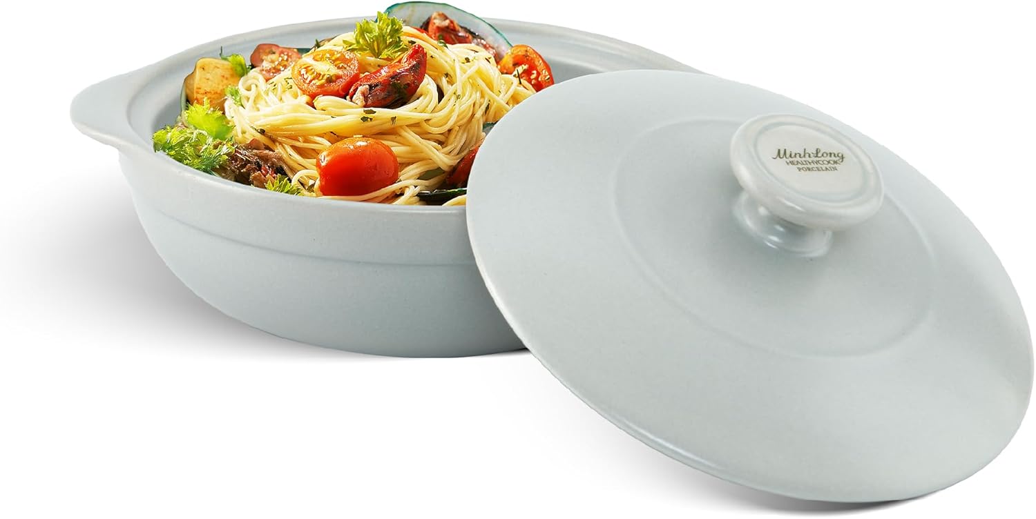 2-Qt Porcelain Dutch Oven for Healthy Cooking and Baking