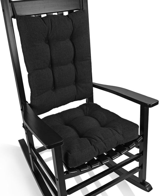 Comfort-Boosting Chair Cushions, Non-Slip Fabric, Black