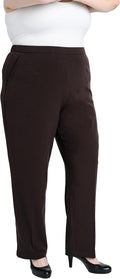 Briggs New York Womens Plus Size Pull on Dress Pant - Comfortable