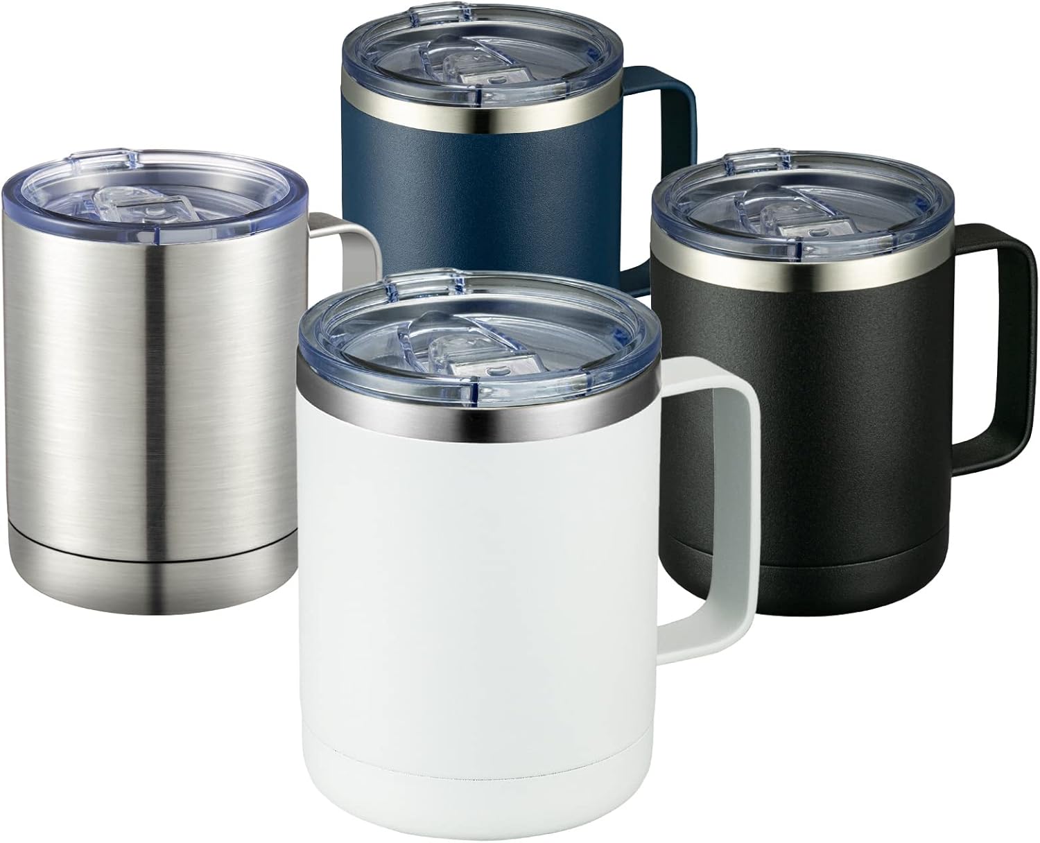 MEWAY 12oz Coffee Mug Set of 4 - Insulated Travel Tumblers