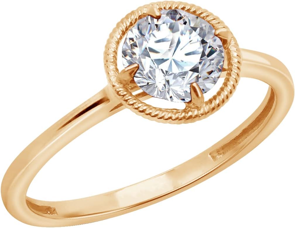 10k Gold Crystal March Birthstone Ring for Elegant Style