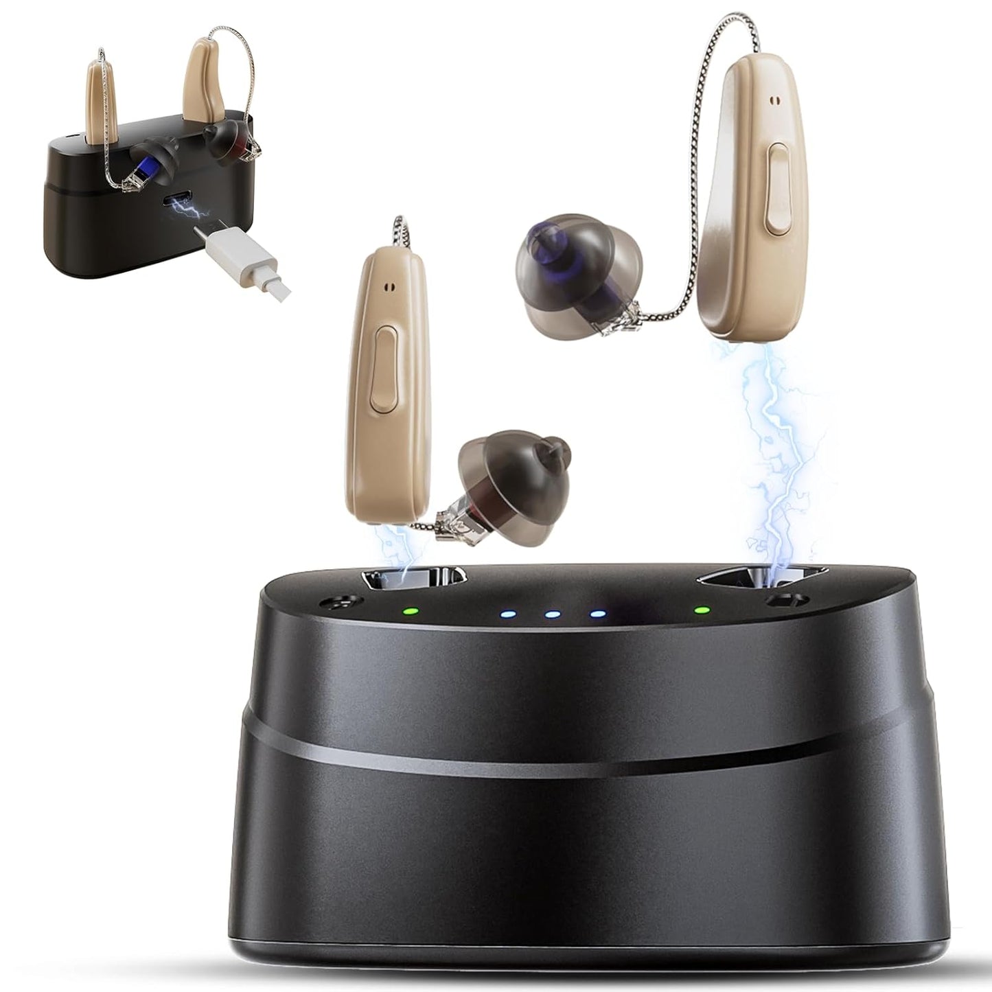 Rechargeable Hearing Aids for Seniors with Noise Cancellation