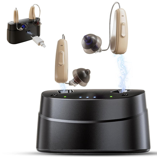 Rechargeable Hearing Aids for Seniors with Noise Cancellation
