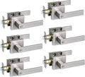 Bed Bath Room Door Lever for Privacy and Interior Doors - Satin Nickel