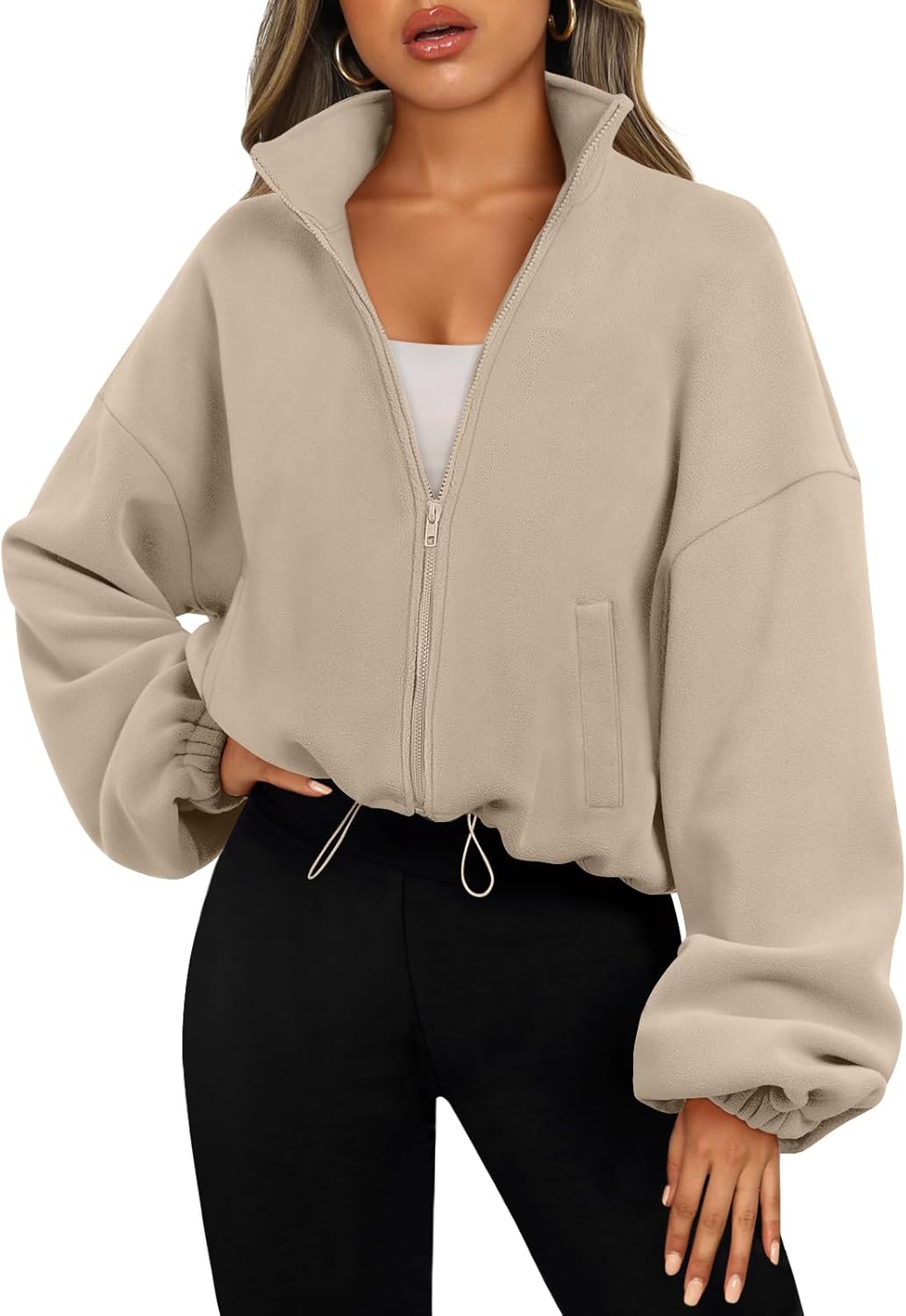 AUTOMET Womens Fleece Jackets Zip Up for Cozy Winter Style