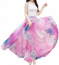 Afibi Women Full/Ankle Length Chiffon Maxi Skirt - Flowing