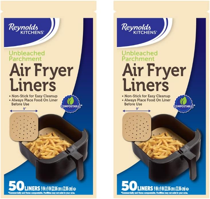 Non-Stick Air Fryer Liners: 2 Packs, 50 Count!