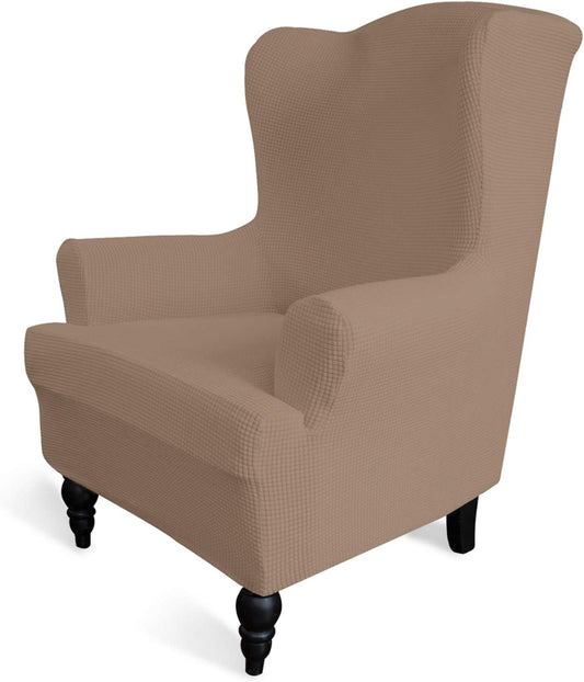 Easy-Going Stretch Wingback Chair Slipcover for Ultimate Comfort