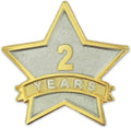 PinMart Year Service Award STAR Lapel Pin - Elegant