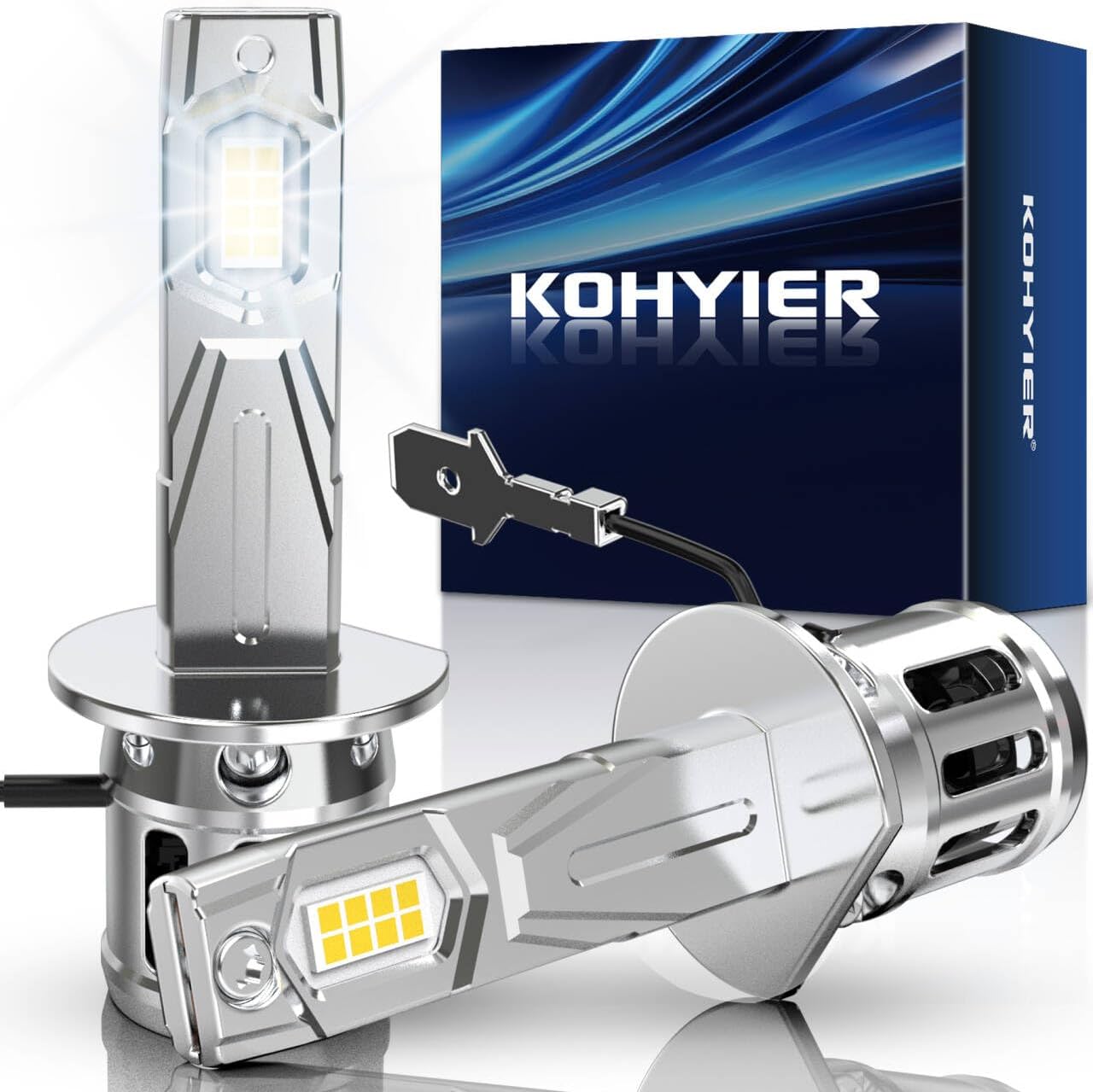 H1 Fog Light Bulb 800% Bright 30000LM Xenon White Pack of 2