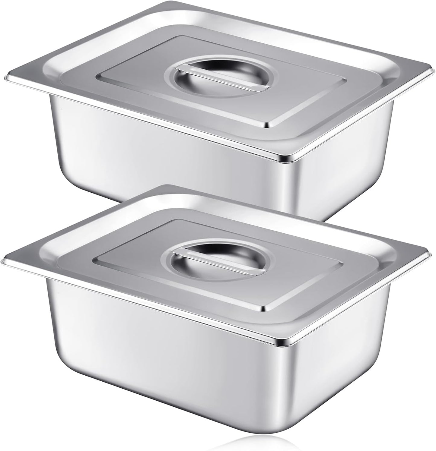 Mifoci Stainless Steam Hotel Pan Set with Lid for Catering Needs
