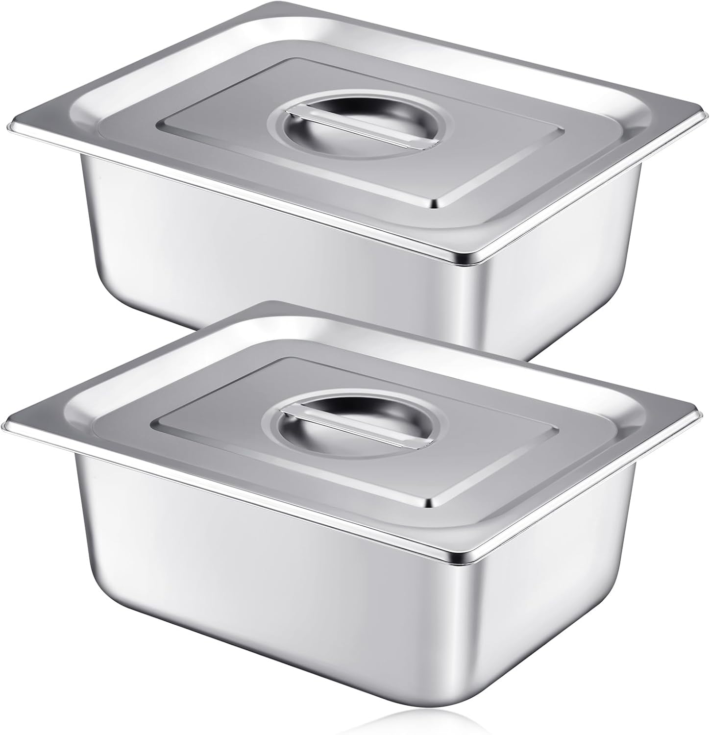 Mifoci Stainless Steam Hotel Pan Set with Lid for Catering Needs