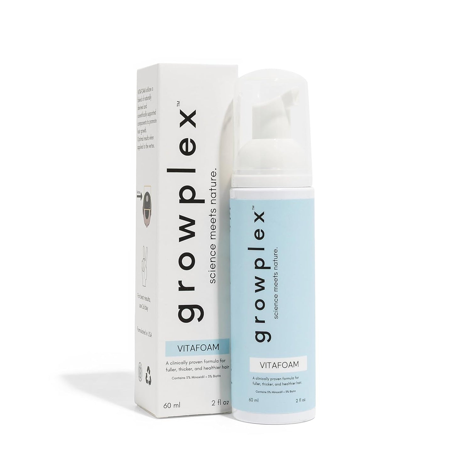Vitafoam 5% Minoxidil Foam for Hair Regrowth and DHT Blocking