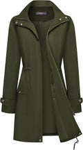 Bloggerlove Rain Jacket for Women Waterproof Trench - Light & Packable