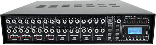 Rockville 4-Zone Commercial Amp: 440W Bluetooth XLR USB/SD