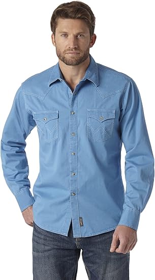 Wrangler Men's Retro Two Pocket Long Sleeve Snap Shirt Review