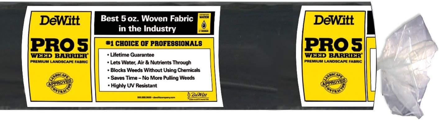 Dewitt 4 x 250 Feet Commercial Weed Block Barrier for Gardens