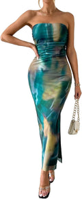 Milumia Women's Strapless Tube Maxi Dress - Flattering Vacation Style